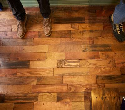 wooden pallet flooring